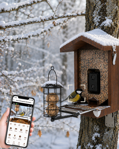 Vogelfutterhaus mit Kamera
