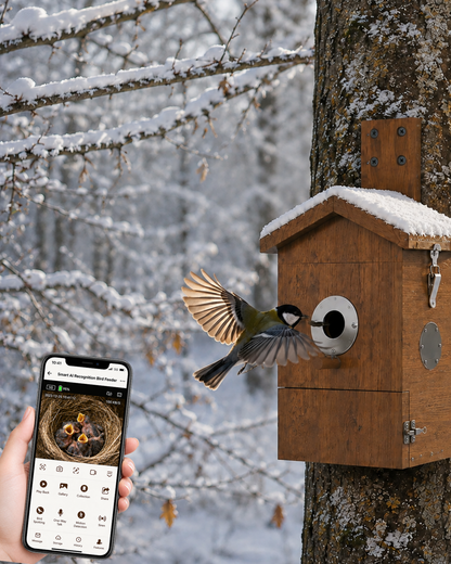 Nichoir pour oiseaux avec caméra