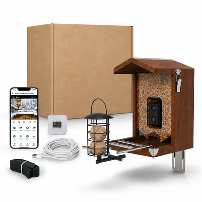 Vogelfutterhaus mit Kamera und Futterkübel – Komplettset und Zubehör